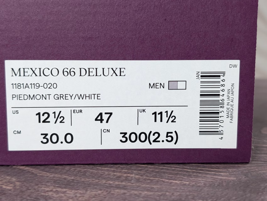 Size Label Mexico 66 Deluxe